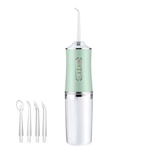 Portable Dental Water Flosser Oral Irrigator USB Rechargeable 220ml Pink/White/Green