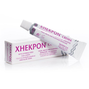 Spain Original Xhekpon Anti-Aging Neck Cream 40ml 3-in-1 Face Neck Decolletage Firming Lotion with Collagen Centella Aloe Vera to Reduce Neck Wrinkle & Sagging Skin