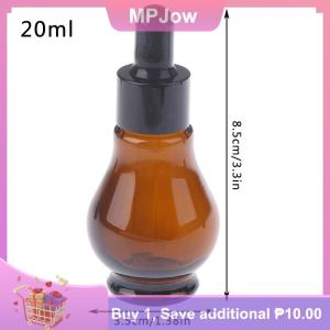 【MPJow】 10 20 30ml Empty brown Dropper Bottles with Pipette for Essential Oil
