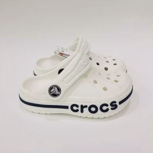 [TẶNG 12 STICKER] - Dép sục Cross Baya cho bé trai bé gái trẻ em Cros màu Trắng HannaKids giày xục Croc Clog Kid quai ngang nam nữ xuất khẩu tặng Sticker - Thế Giới Cross