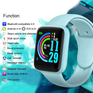 D20 Pro Smart Watch Y68 Bluetooth Fitness Tracker Sports Waterproof Watch Men Women Heart Rate Monitor Blood Pressure Smart Bracelet for Android IOS