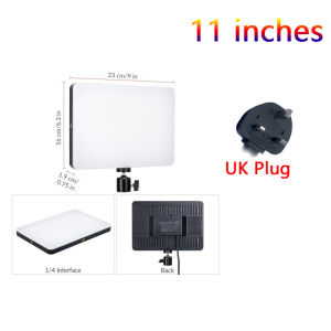 11-inch 3000-5700K LED video light panel with remote control photography fill light British plug suitable for live photography