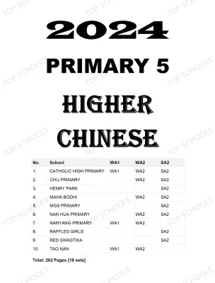 TOP SCHOOL 2024 P4/P5/P6 Exam Papers | ⚠️ SPECIFY SCHOOL via CHAT or BUYER NOTE or Random Paper Shipped | 100% Ready Stock