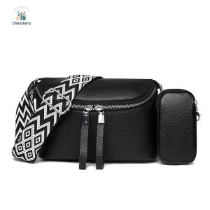 Women Vintage Satchel Bag Large Capacity Zipper Closure Daily Bag with Purse Set