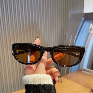 พร้อมส่งจากไทย แว่นกันแดด JENNIEแว่นตาฮิปฮอปสไตล์เดียวกัน แว่นกันแดดวินเทจ แว่นสายตาแมว