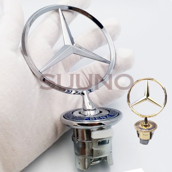 Ready Stock] Mercedes Benz Front Logo Hood Badge Emblem Replacement Fit Mercedes-Benz W203 W204 W202 W208 W211 W124 W210 W211 W212 W221 W208 I.466496666