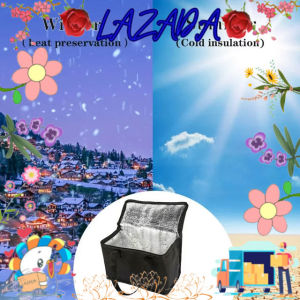 MURAH GAK MURAHAN!! - TaffHOME Tas Pendingin Makanan Cooler Bag Thermal Insulated Bag 28 x 14 x 17 cm - Tas Piknik Untuk Makanan - tas yang dapat membantu menjaga makanan tetap dingin maupun hangat - cooler bag thermal insulated bad - tas untuk jualan