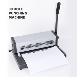 30 Holes Loose-Leaf Punching Binding Machine KD15 A4/B5/A5 Hole Puncher Comb Heavy Duty Binding Machine