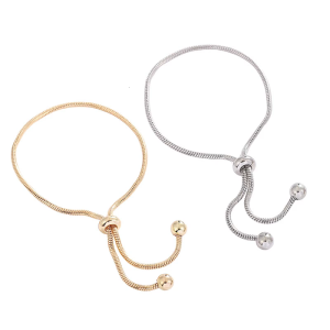 Mịn đính cườm Vòng tay bằng đồng linh hoạt dây đeo xương rắn trượt đóng cửa cơ chế vĩnh cửu mảnh