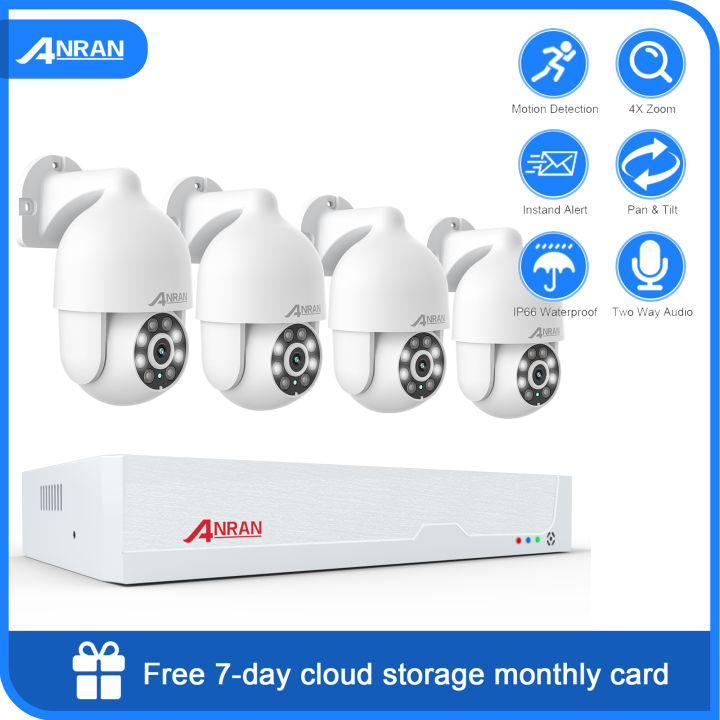 ANRAN 5MP WiFi Home Security Camera System - 2-Way Audio, Night Vision, P2 Model-592760