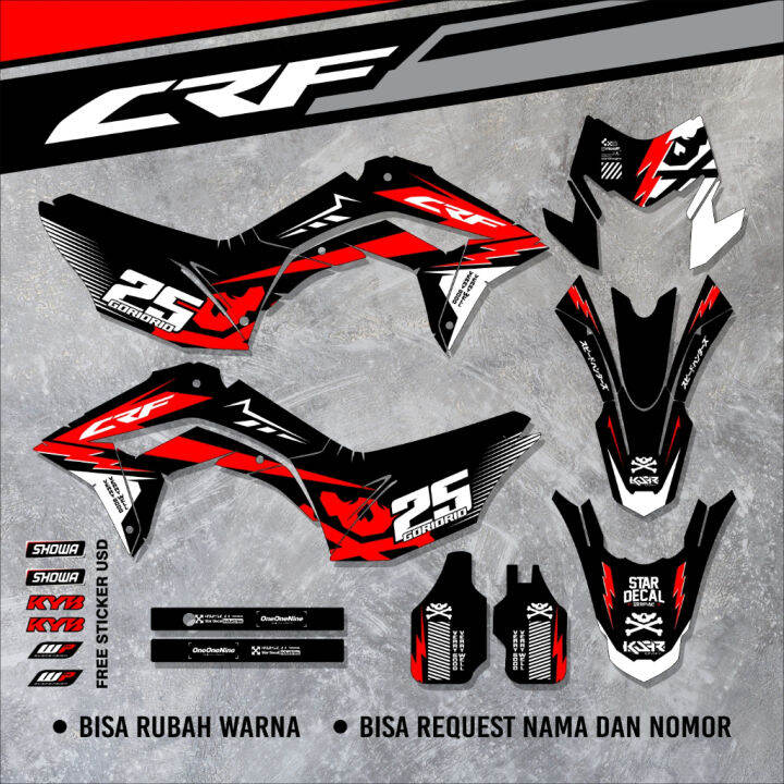 Decal Crf L Full Body Sticker Decal Crf Abu Abu Super Glossy Code