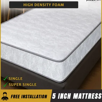 Living Mall 5 Inch Single/Super Single High Density Foam Mattress
