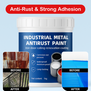 Waterborne metal paint industrial iron railings renovation