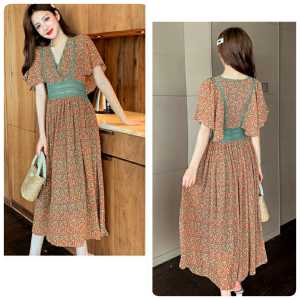 [Basica Moda] 12610 Gaun Dress Midi Kimono Wanita Calandra Crepe Import