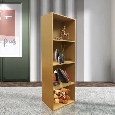 EXINHOME 4 Tier Locker Cabinet with door bookcase shelving Wooden Utility Cabinet Open Storage Cabinet Organizer large furniture wardrobe bedroom /living room locker wooden cabinet