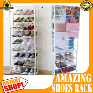 amazing shoes rack / rak sepatu 10 tingkat rakitan / rak jilbab standing