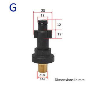 YUNAFIN Durable Fitting for Karcher Foam Generator G1/4 Pressure Washer Spray Torch Nozzle Quick Connector External Thread Adapter