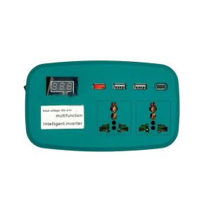 A5TG DC 21V đến 220V Biến tần pin lithium Nhỏ gọn với 4 cổng USB Máy biến áp chuyển đổi điện Di động Công suất cao Biến tần pin Dành cho gia đình và ngoài trời