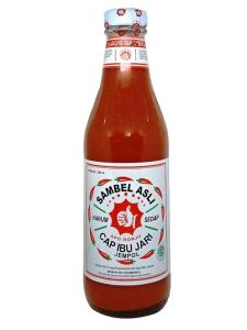 Saus Cabai / Sauce Sambal Cap Ibu Jari Jempol Botol 320 Ml Bawang Putih Vegetarian Pedas Manis Asli