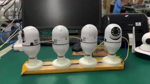 200W Dual Light Wireless Camera Surveillance WiFi Home Camera E27 Light Bidirectional Voice Remote Monitoring