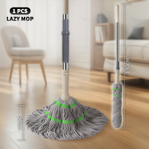 Wash Free Quick Dry Mop Household Mop Deep Clean Self-Twister Mop Microfiber Cloth Mop Putar Ajaib