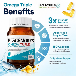 Blackmores Omega Triple Concentrated Fish Oil 150 Capsules