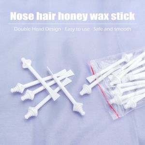 NSONLA 20Pcs/set Nostril Nasal Cleaning Nasal Hair Removal PP Wax Sticks Applicators Facial Wax Sticks Ear Applicator Sticks Nose Wax Applicator Sticks
