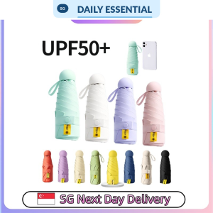 【DAILY ESSENTIAL】 Compact 8 Rib Folding Umbrella for Sun and Rain 9 Colours