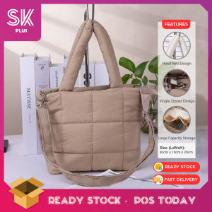 SKPLUS Puffy Bag Zippered Tote Bag Crossbody Sling Bag Women Casual Shoulder Bag Adjustable Beg Wanita - Fulfilled by SKPLUS