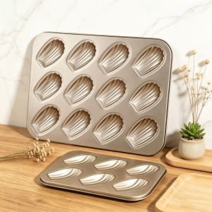 ZGNAY MALL Carbon Steel Shell Baking Pan Non-Stick Thickened Cupcake Mold Creative Rectangle Baking Mold Home Oven