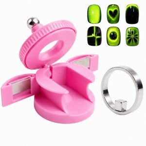 Bộ nam châm tạo hiệu ứng mắt mèo siêu mạnh – Bộ dụng cụ làm móng 9 trong 1 bao gồm nam châm hình vòng và nam châm hình khối. Tạo ra các kiểu trang trí móng tay như bi thép hạt thủy tinh kiểu Pháp hình cỏ bốn lá hình vòng hào quang và kiểu lỗ đen