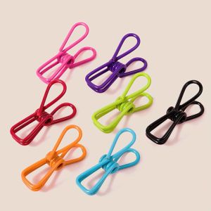 10 /20 Móc Kẹp Lõi Kim Loại Treo Quần Áo Nhiều Màu - Kẹp Đa Năng - Kẹp Gói Thực Phẩm -LUMBL