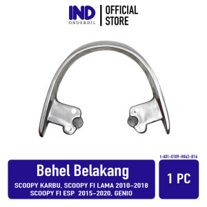 Behel Belakang Karet Alumunium Honda Scoopy Karbu eSP FI New 2010-2020 Genio Handel Handle Hendel Hendle Pegangan Tangan Begel Breket Bracket Besi Jok Jox