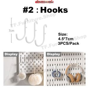 Pegboard Peg Board Organizer Accessories Shelf Wall Hanging Rack Shelves Storage Home Decoration