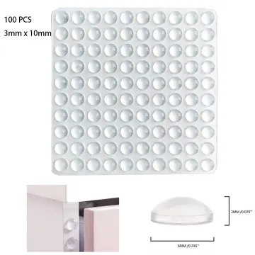100 Pcs Self Adhesive Door Buffer Pads – 8mm Transparent Rubber Bumpers For Cabinets, Drawers, Furniture Protection - View #7