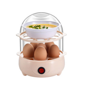 [UEB Mall] 160W 220V Mini Egg Cooker 6Eggs/Layer Automatic Power-Off for Home Kitchen Use