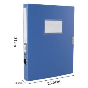 COUPLECOL Dày Bìa hồ sơ A4 Chống bụi Xanh dương đen Hộp đựng tài liệu Đa chức năng Nhựa PP Hộp đựng giấy Văn phòng