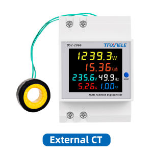 220V 380V 110V ตัววัดกระแสไฟฟ้าแอมมิเตอร์โวลต์มิเตอร์ AC แรงดันไฟฟ้าเครื่องวัดพลังงานแผงดิจิตอลวัตต์มิเตอร์โวลต์แอมป์ D69-2058 D52-2066