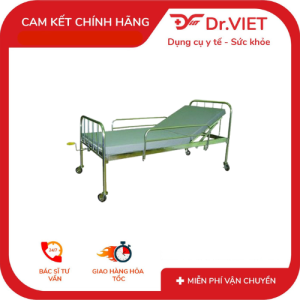 Giường 1m2 có nệm thanh chắn và bánh xe Cường