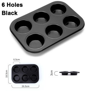Bakeware Cake Mould 6/9/12 Holes Non-Stick Mini Muffin Cookie Cupcake Tray Bekas Roti Kek Acuan Pans