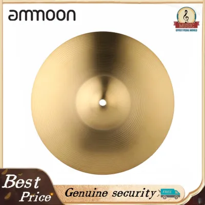 ammoon Snnozy Brass Crash Cymbal Drum Instrument Cymbals Practical Alloy Cymbal for Percussion Instruments Players Beginners-14INCH