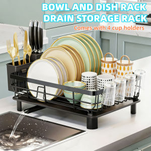Dish Drying Rack For Kitchen Counter Large Dish Rack with Drainboard Rustproof Dish Drainer