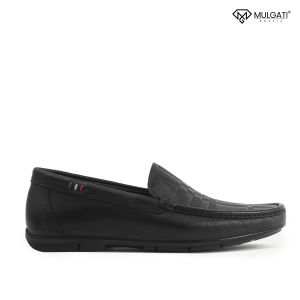 Giày lười nam MULGATI Moccasin da sần vân sọc caro - 105-D37