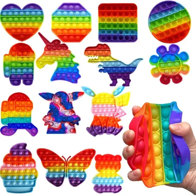 Fidget Toy Stress Ball Stress Reliever Toys Stress Bubble Toys Pop It Educational Toys For Kids