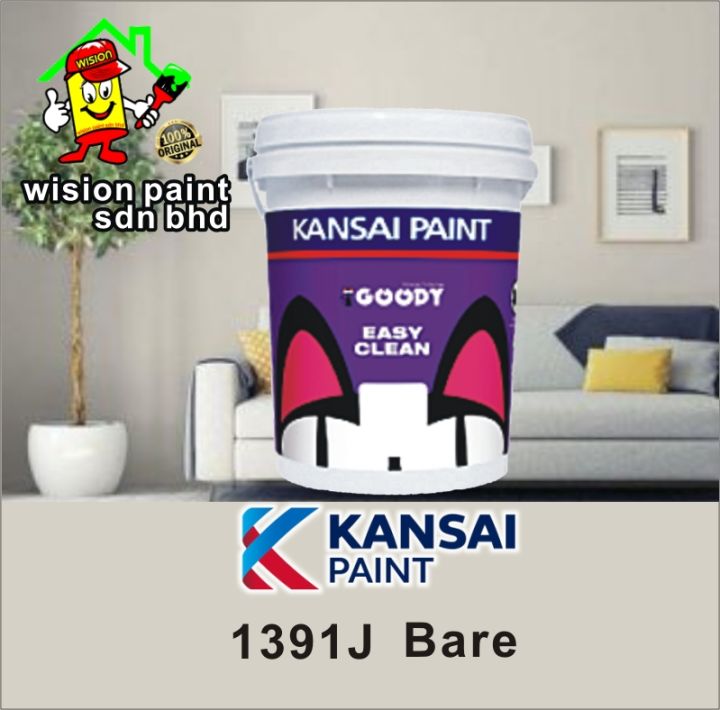 1391J BARE 1L / 5L /15L KANSAI PAINT GOODY EASY CLEAN - INTERIOR PAINT ...