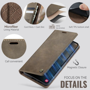 For Samsung Galaxy A06/A07/A08 A17/A18 Case RFID BLOCKING Retro Improved PU Leather Casing Cover Slim Wallet Phone Cases