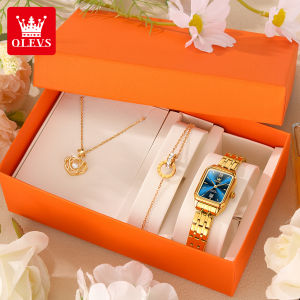 OLEVS watch for women waterproof original casual luminous calendar fashion simple stainless steel gold quartz ladies watch with accessories suitable for gift sets