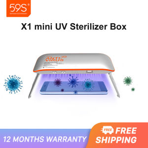 59S X1 mini UV Sterilizer face guard Disinfection Cell Phone Sanitizer Portable UVC LED Sterilizer Kills 99.9% of Germs Viruses & Bacteria with UVC Light