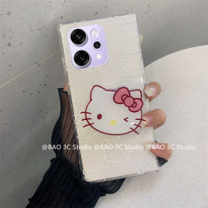 Ins Phone Case OPPO Reno14 F Reno14 Pro OPPO A5i Pro 14 F Pro 5G New Simple Fashion Cute Cartoon Hello Kitty Kuromi Kabi Shockproof Transparent Casing with Stand 2025