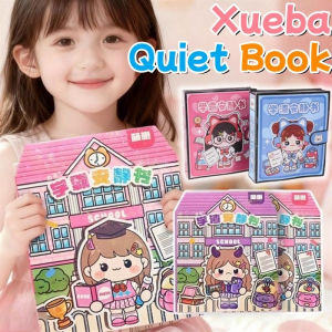 Xueba Quiet Book for Girls Handmade Jelly Sticker Book DIY Toys No Cutting Educational Toys for Kids